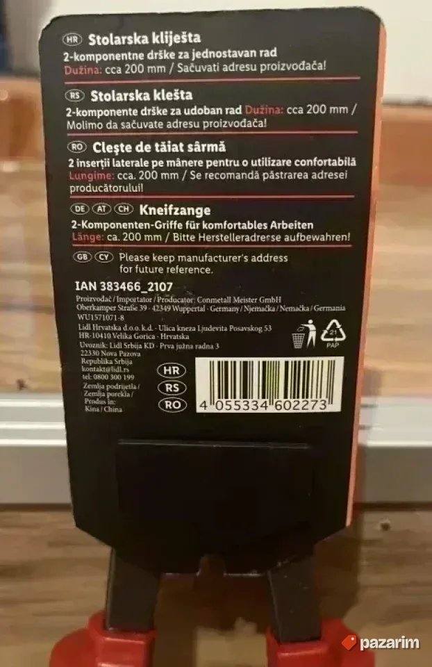 PARKSIDE ORIGINAL stolarska klesta GLANC NOVA sa etiketom 2