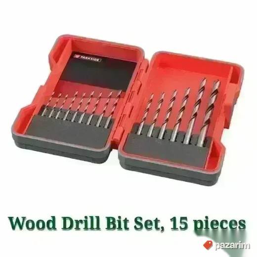 PARKSIDE set od 15 burgija za drvo ORIGINAL mini kofer Glanc