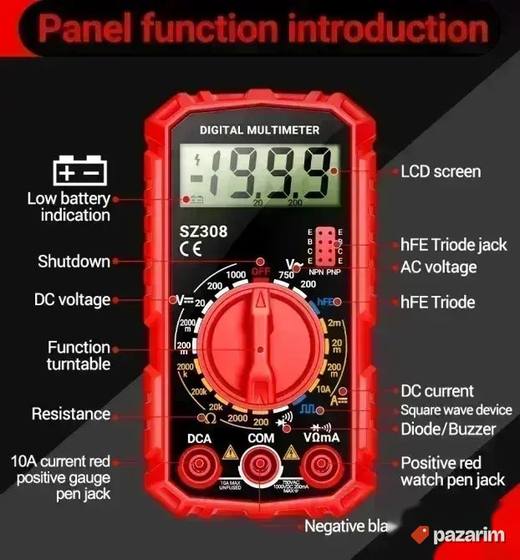Aneng SZ308 Digitalni Multimetar Unimer AC/DC Voltage tester
