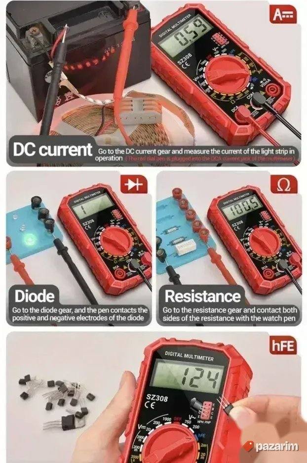 Aneng SZ308 Digitalni Multimetar Unimer AC/DC Voltage tester 5