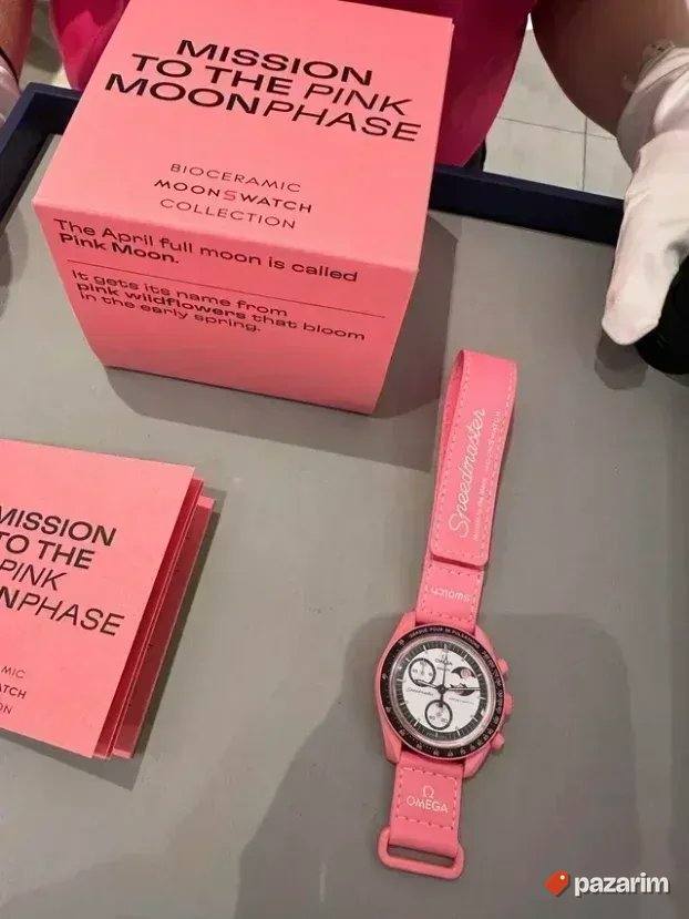 NOVO-MOONSWATCH Mission to the PINK moonphase NOV Omega sat 4