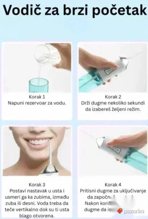NOVO U KUTIJI Vodeni čistac zuba Beautech Dentalni irigator 3