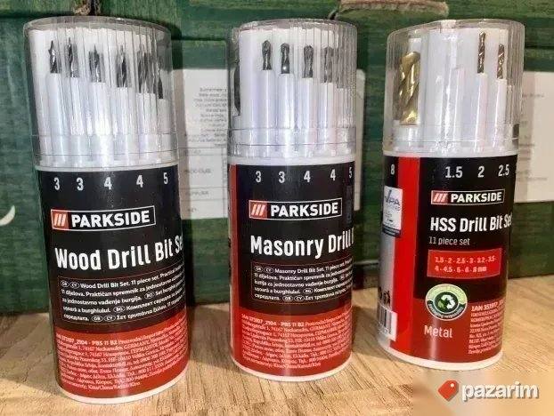 3 PARKSIDE pakovanja od po 11 burgija za Drvo, Metal i Beton 1