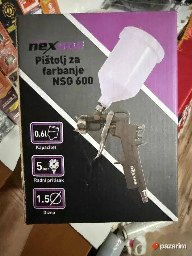 NEXSAS PISTOLJ NSG-600 ZA FARBANJE novo pakovanje u kutiji 3