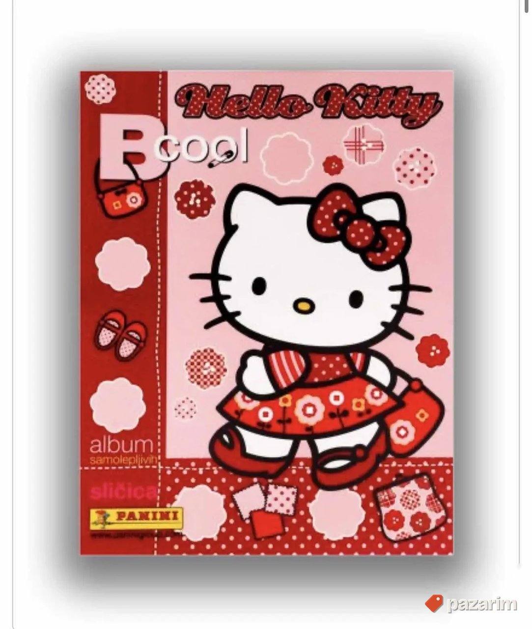 Hello Kitty B COOL ceo set slicica i prazan album Panini 1