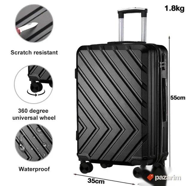 NOV KABINSKI Kofer Travel Crne boje, visina kofera 56 cm NOV 1