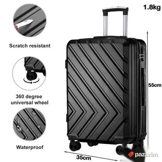 NOV KABINSKI Kofer Travel Crne boje, visina kofera 56 cm NOV