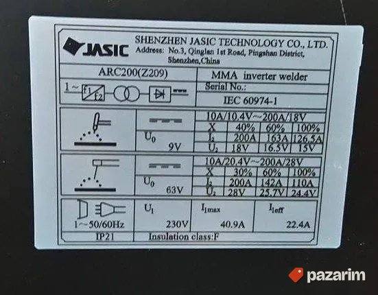 Aparat Za Zavarivanje JASIC ARC200 Z209 5