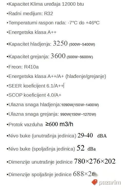 Klima Uređaj CHIGO 12, ON/OFF 4