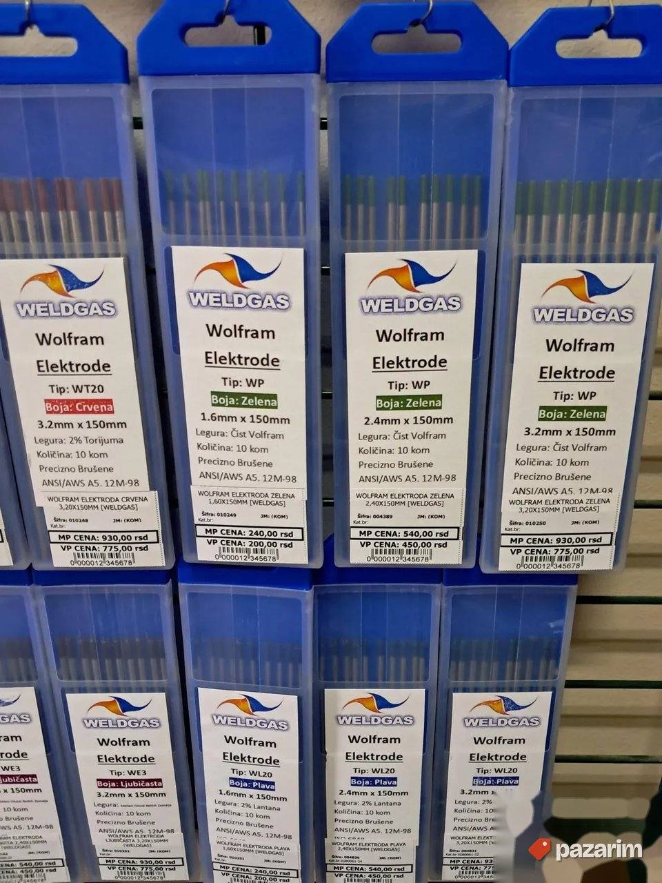 Wolfram elektrode WELDGAS 1.6 2.4 i 3.2 1