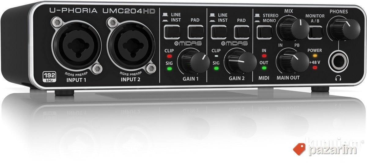 Behringer UMC204HD U-Phoria audio interfejs 1