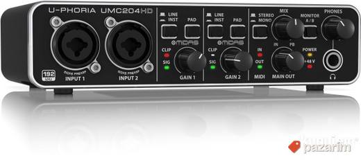 Behringer UMC204HD U-Phoria audio interfejs