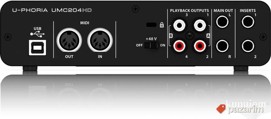 Behringer UMC204HD U-Phoria audio interfejs 2