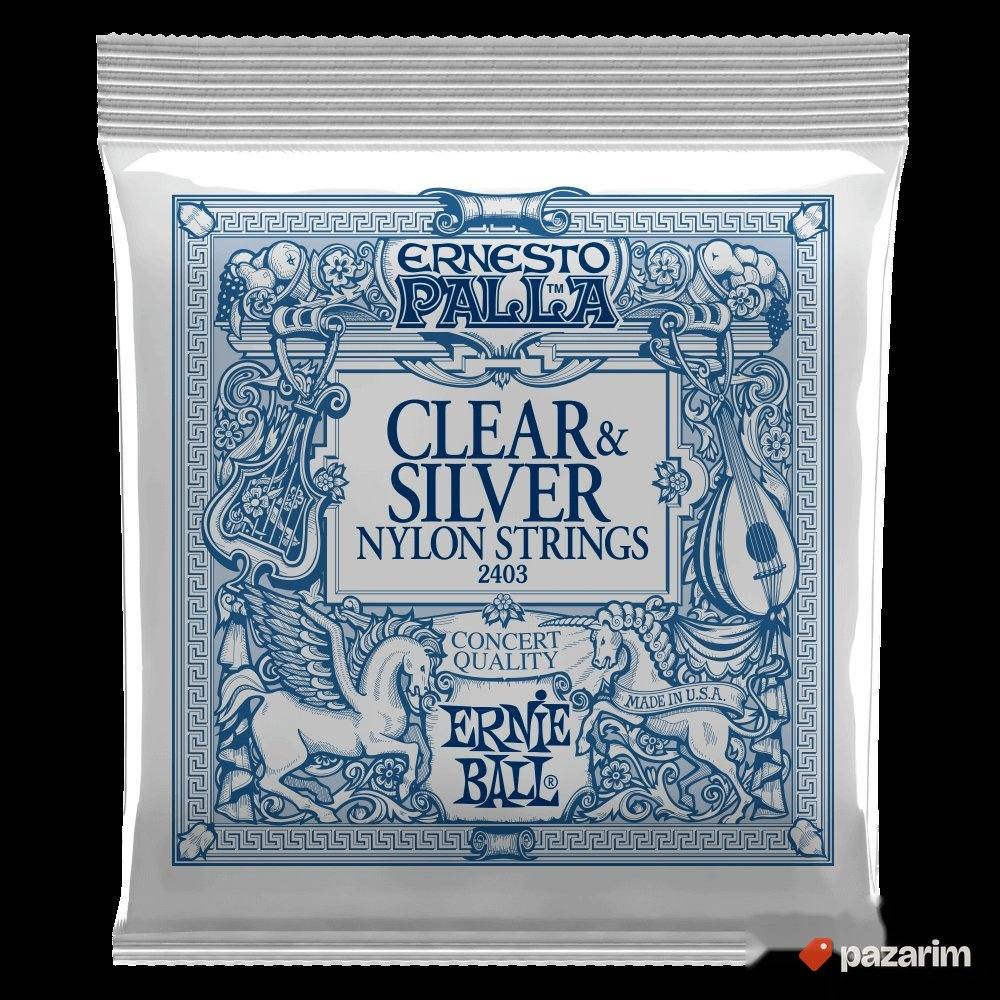 Ernie Ball 2403 Ernesto Palla Clear & Silver Nylon 1