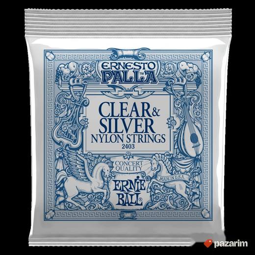 Ernie Ball 2403 Ernesto Palla Clear & Silver Nylon