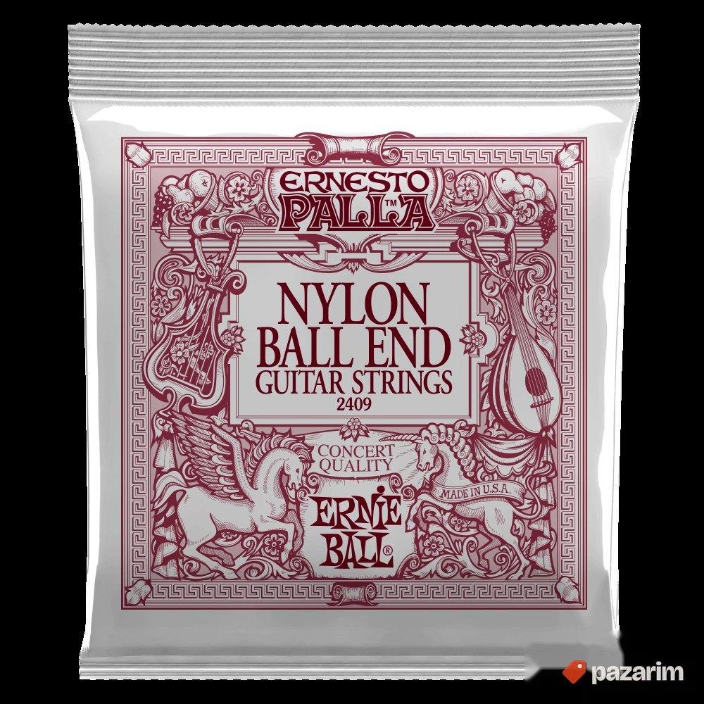 Ernie Ball 2409 Ernesto Palla Black Nylon Gold Ball End žice 1