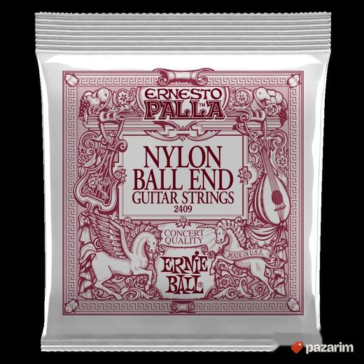 Ernie Ball 2409 Ernesto Palla Black Nylon Gold Ball End žice