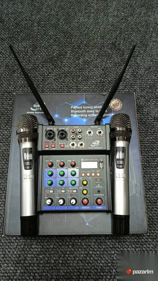 Bes audio USB mikseta sa dva vokalna bežična mikrofona