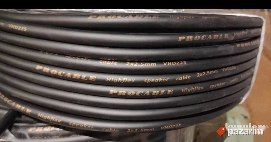 Procab VHD225 Kabl na metar za zvučnike 2x2.5 2
