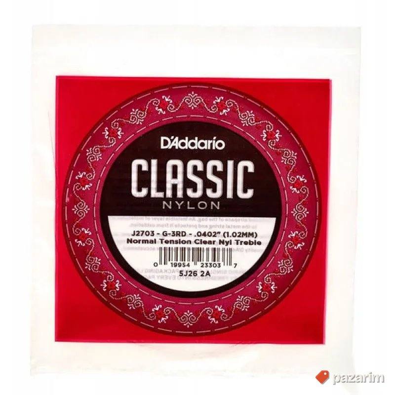 D'Addario J2703 G-3 Treća žica za klasičnu gitaru 1
