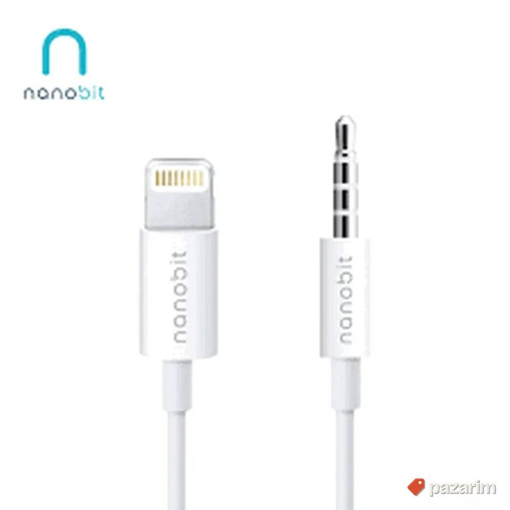 Adapter za slušalice Nanobit NB307 Lightning na AUX 1m 1
