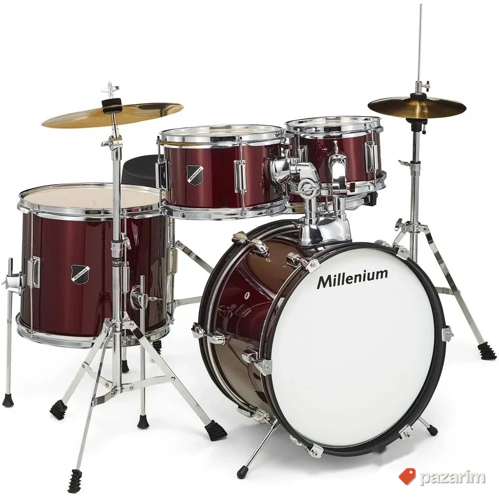 Millenium Focus Junior Drum Set Red 1