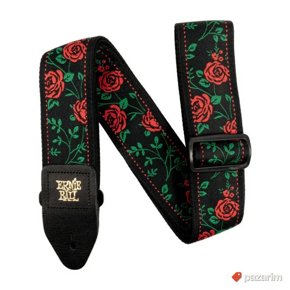 ERNIE BALL 5318 JACQUARD Spanish Rose Black - Kaiš za gitaru