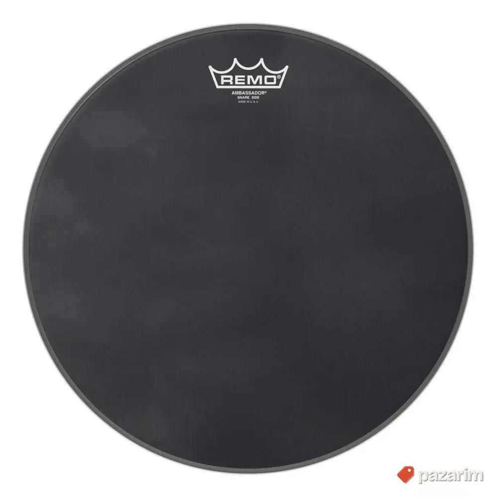 Remo Drum head Ambassador Black Suede Snare Side