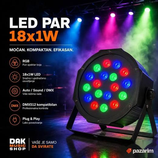 LED PAR 18x1W rasprodaja