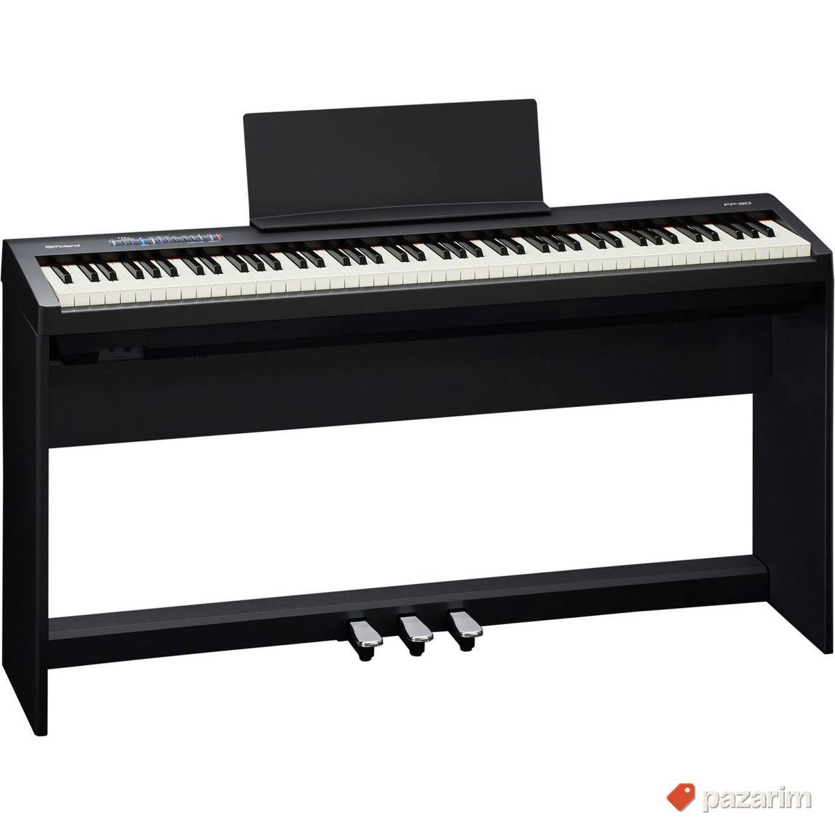 Roland FP-30x BK Digital Piano with 3 pedals and stand 1