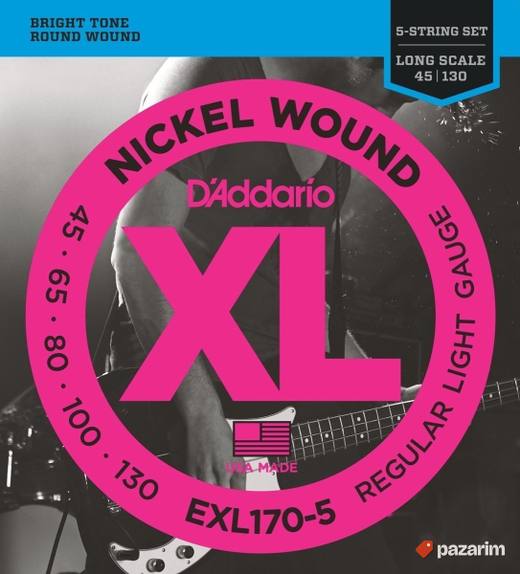 D'Addario EXL 170-5 zice za petozicanu bas gitaru
