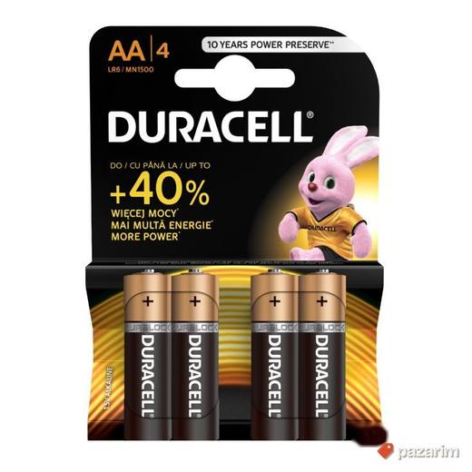 Duracell Basic AA 4kom baterija
