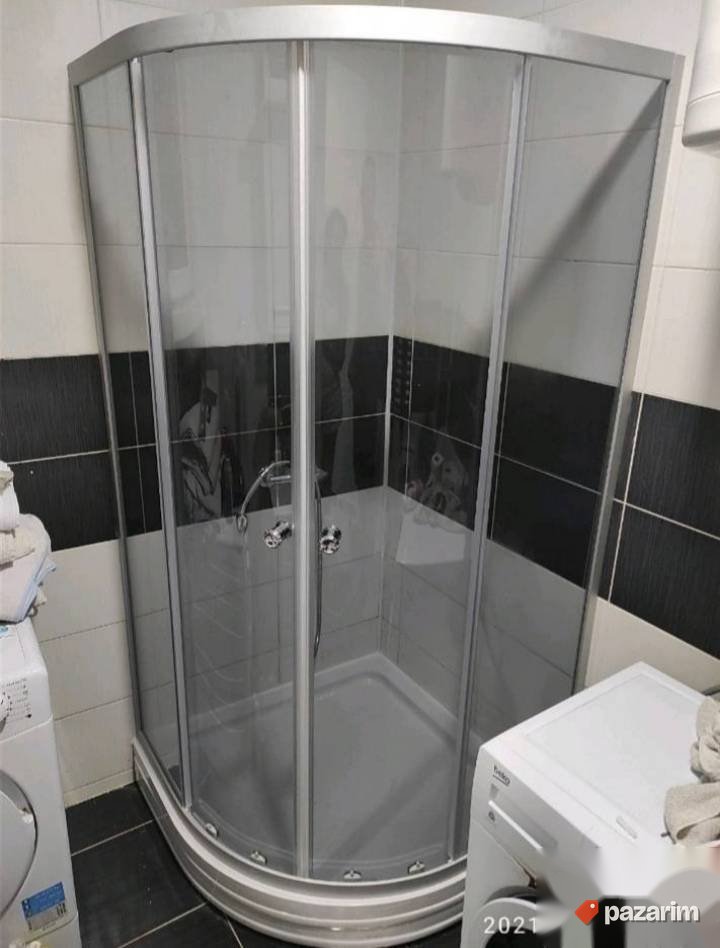 RASPRODAJA Tus kabina sa tus kadicom polukruzna 90x90 grey 2
