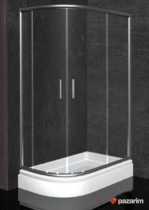 Tus kabina 100x80 polukrug KOMPLET