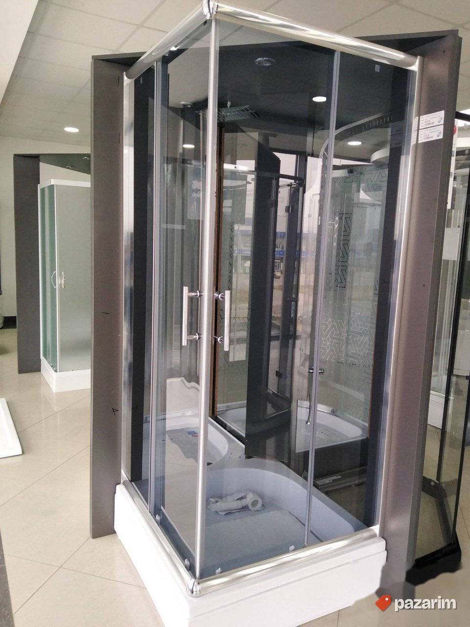 Tus kabina 90x90 grey glass