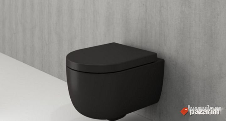 Wc solja konzolna sa wc daskom CRNA