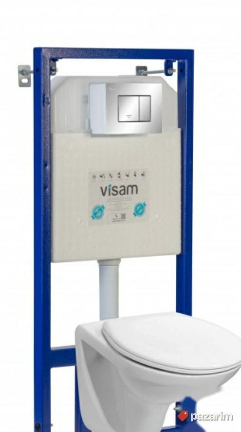 Ugradni vodokotlic sa belim tasterom KOMPLET 3u 1 1
