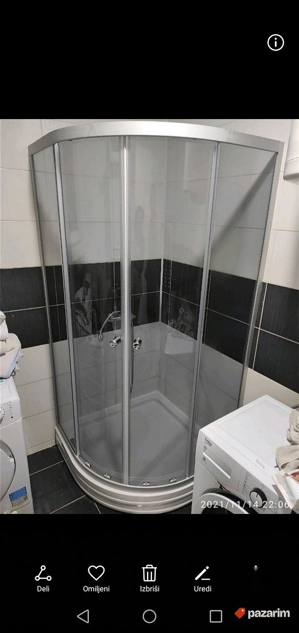 Tus kabima 90x90 grey staklo NOVOOO