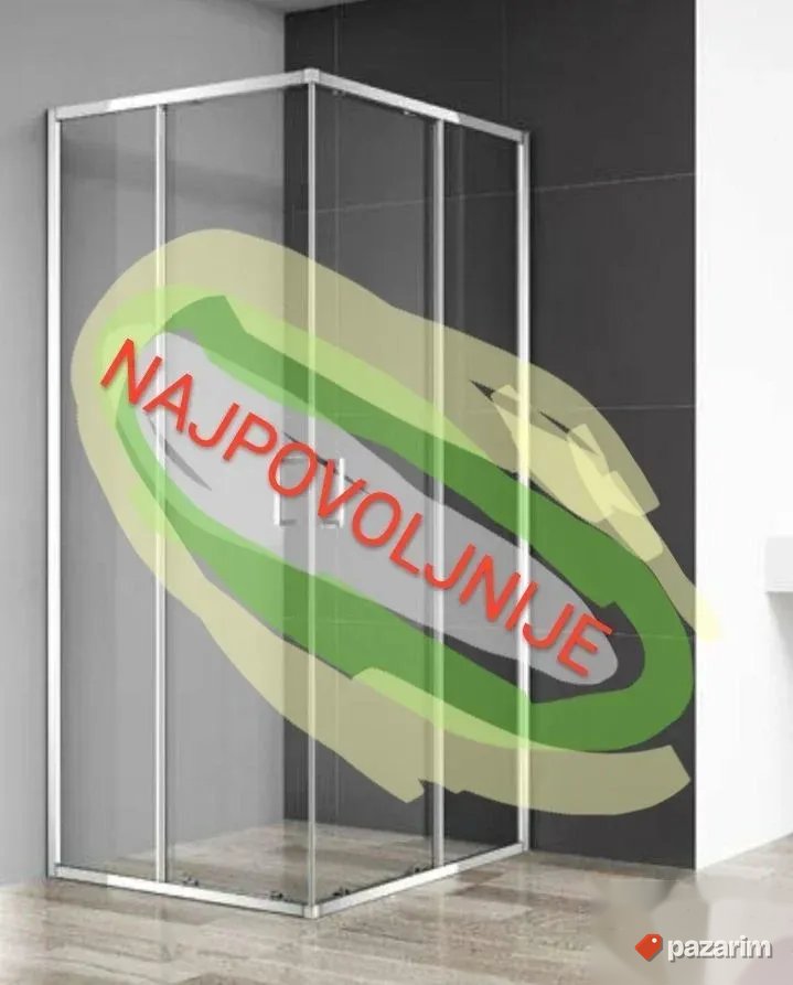 Tus kabina 80x80 kavadratna slimm