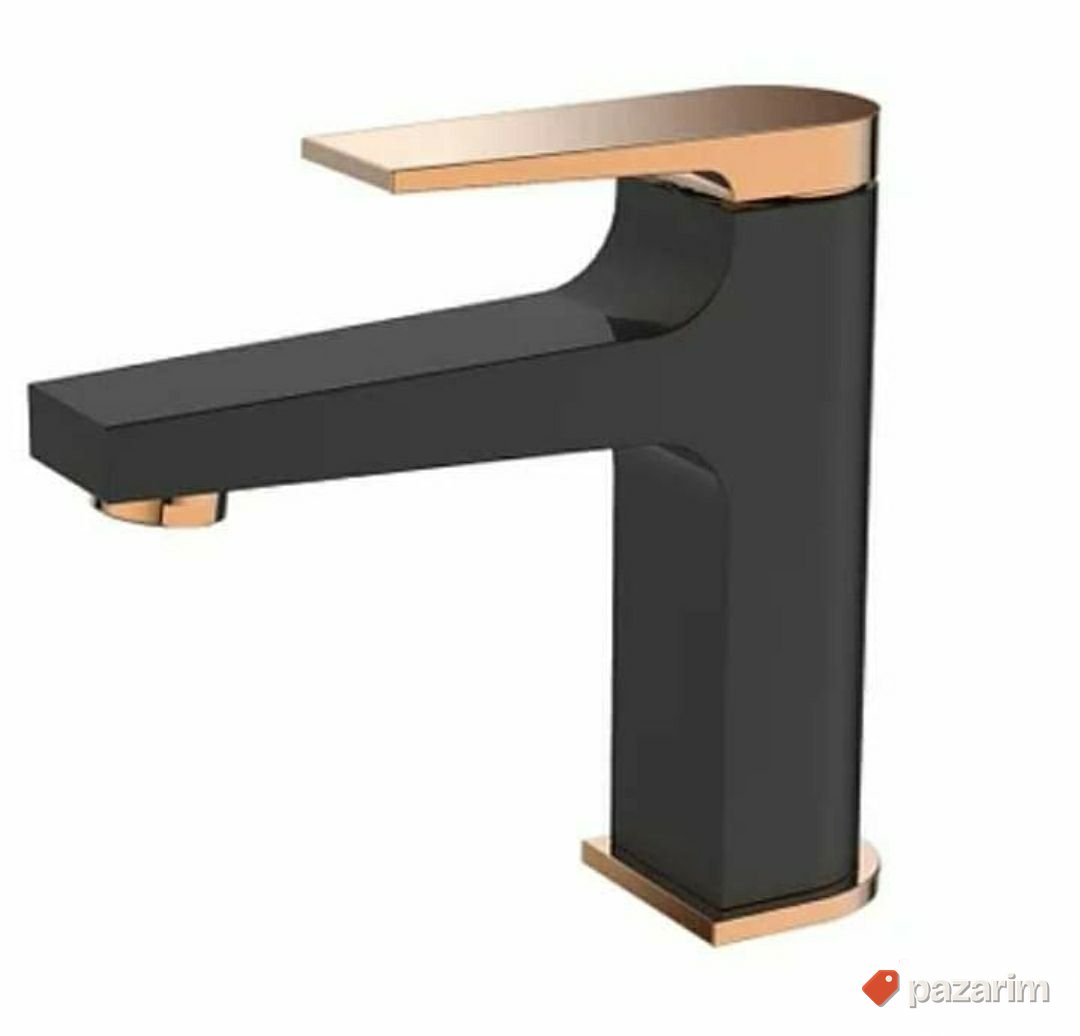 Baterija za lavabo crno -zlatna