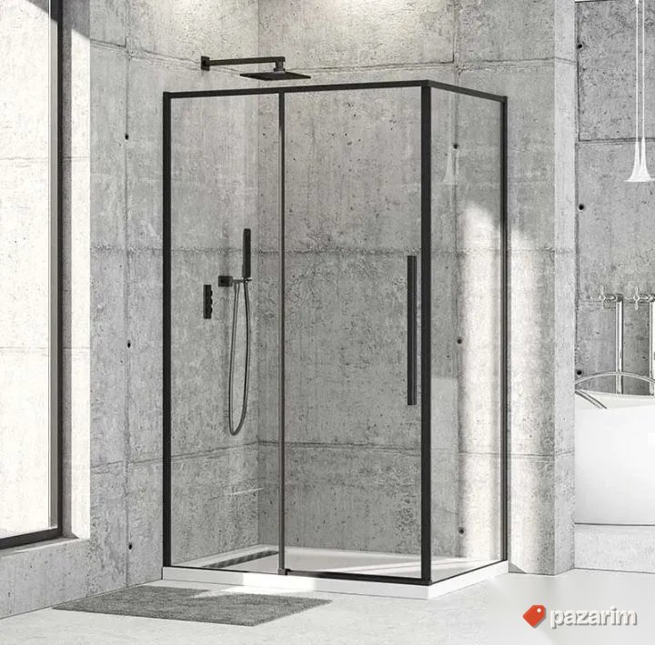 Tus kabina 120x80 crni profil 1