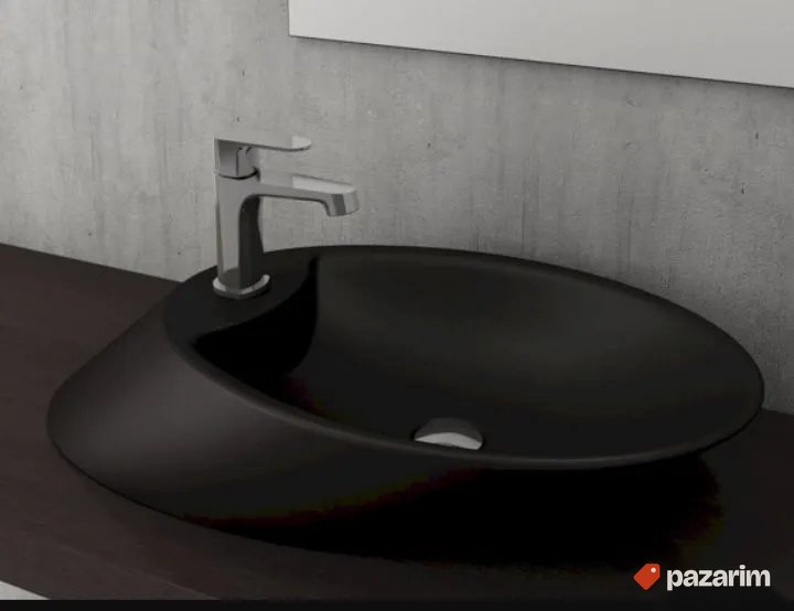 Lavabo nadgradni crni mat 56x39 1