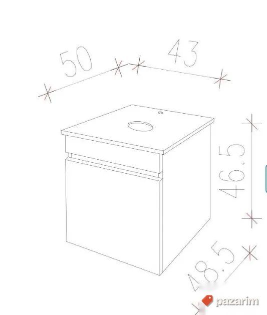 Ormarić za lavabo 50cm 2