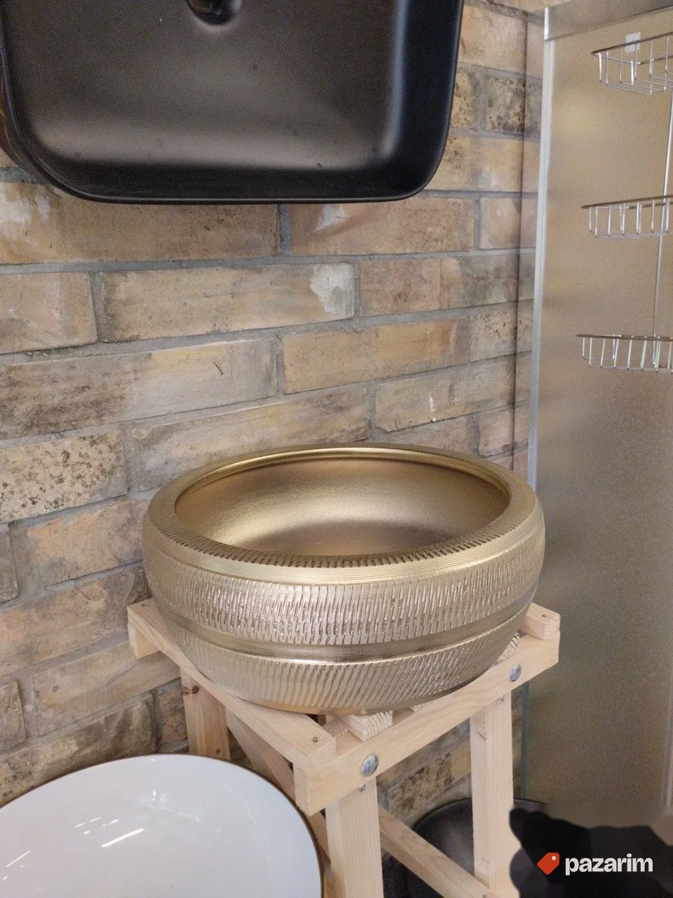 Lavabo 42cm nadgradni ZLATNI