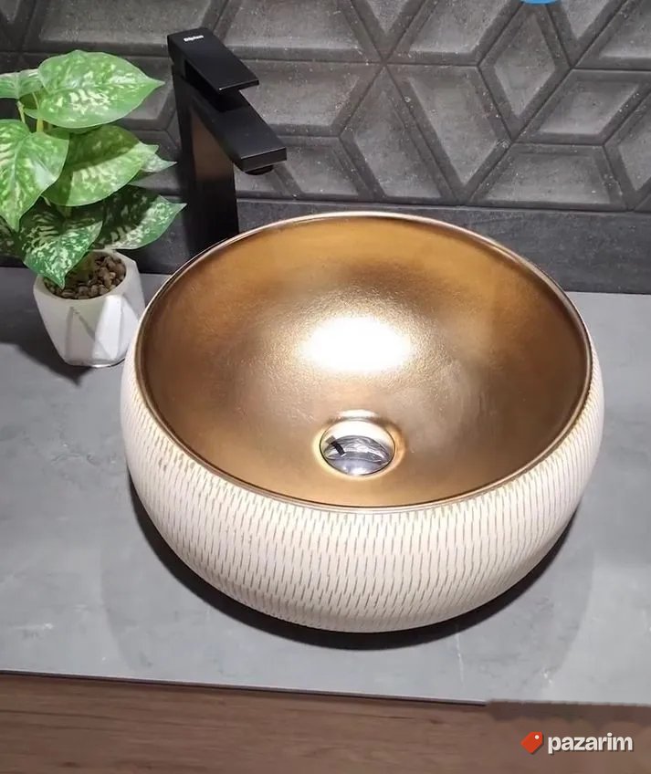 Lavabo nadgradni 42cm ZLATNI