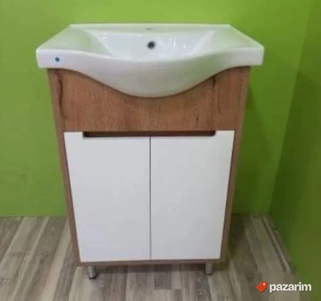 Ormarić sa lavabom 55 belo/drvo