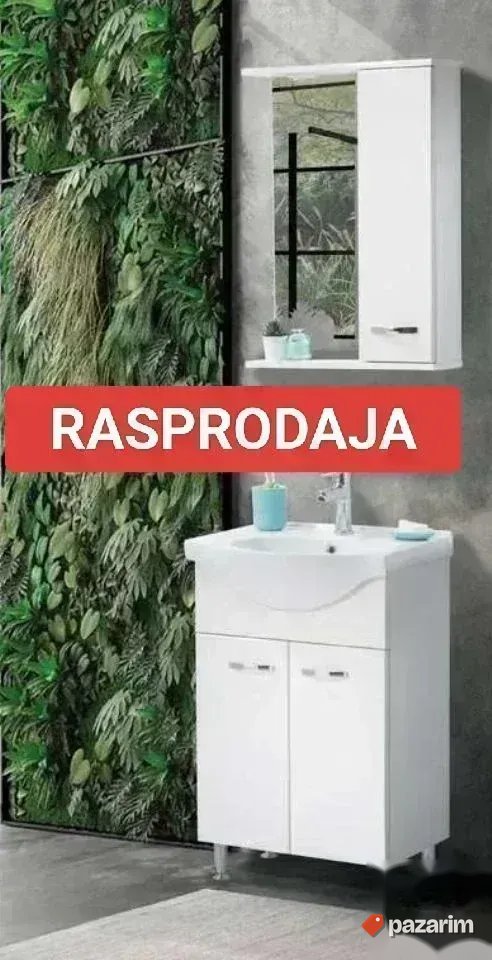 Lavabo Ormarić sa lavabom 52cm i ogledalom KOMPLET NOVOO