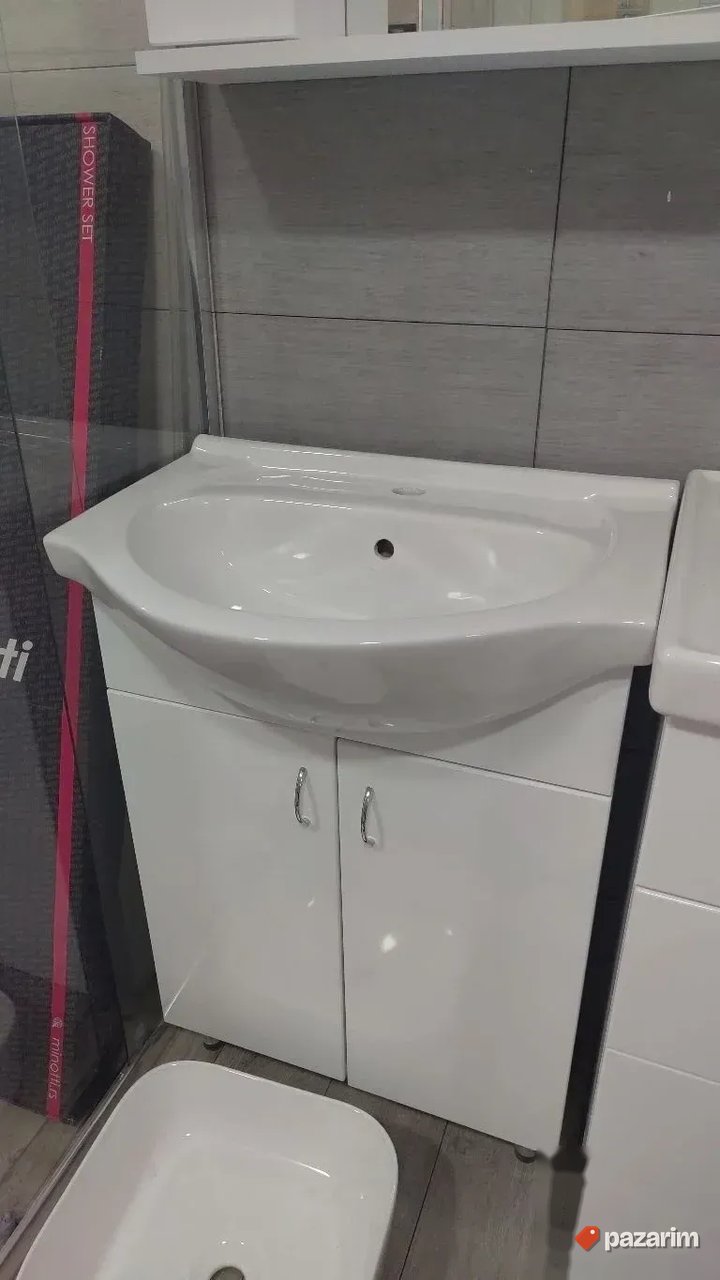 Lavabo Ormarić sa lavabom 52cm i ogledalom KOMPLET NOVOO 3