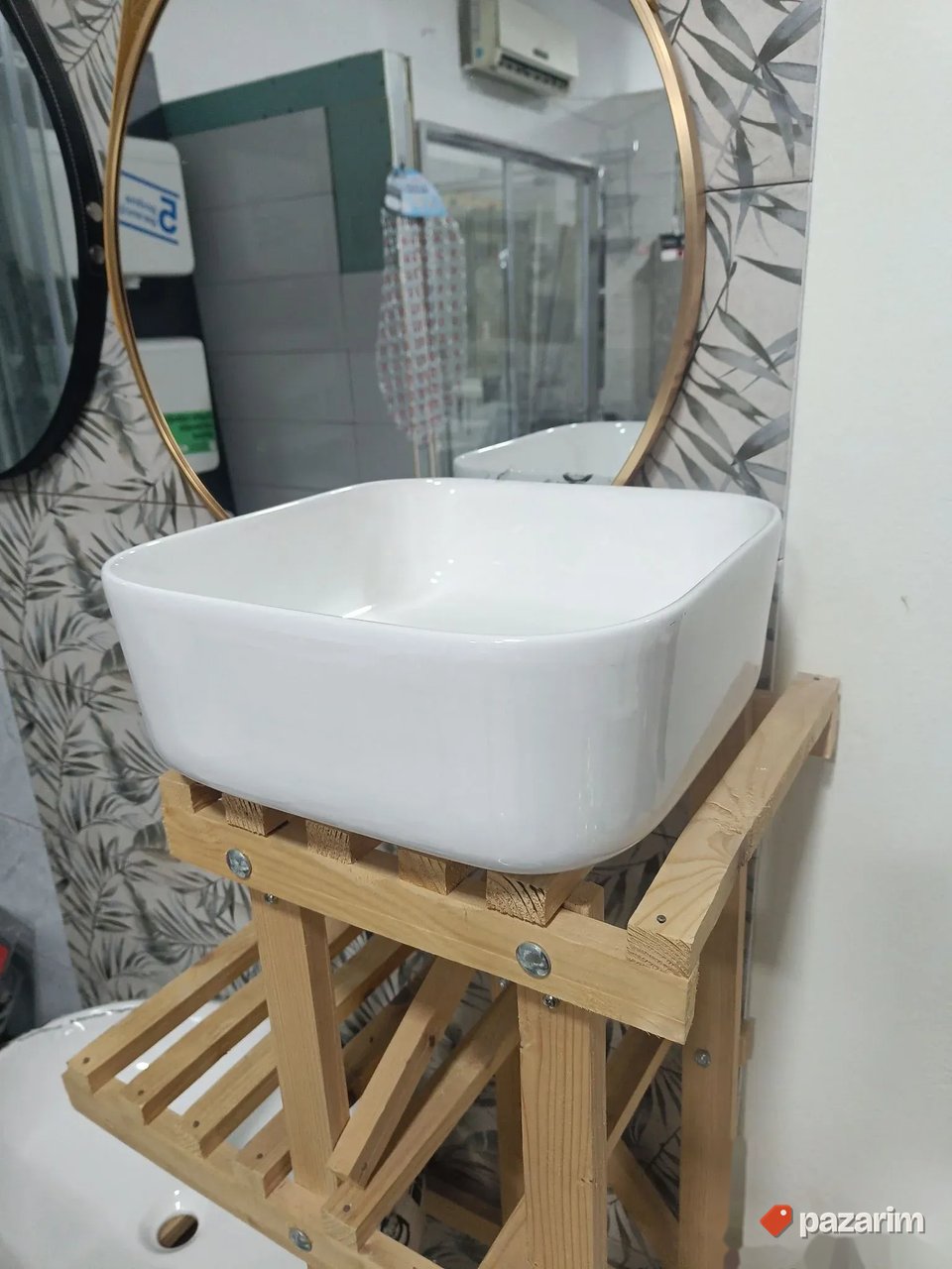 Lavabo nadgradni 34x34 beli 1