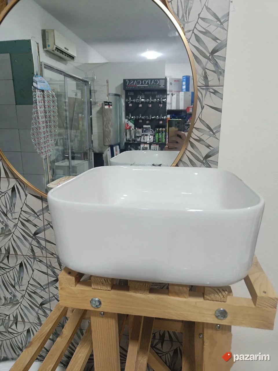 Lavabo nadgradni 34x34 beli 2